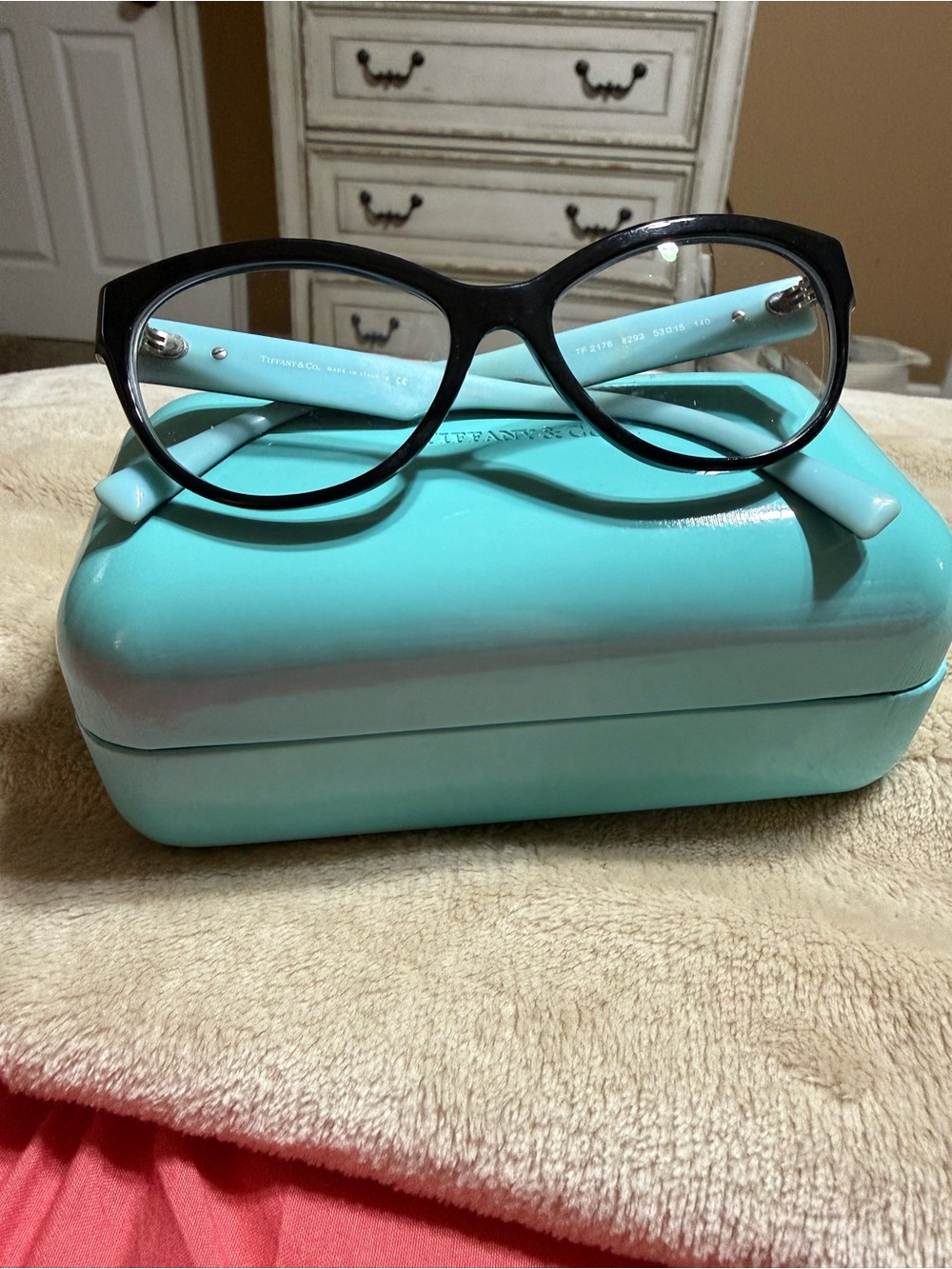 Tiffany & Co. Black Frames with Signature Tiffany Blue Temples